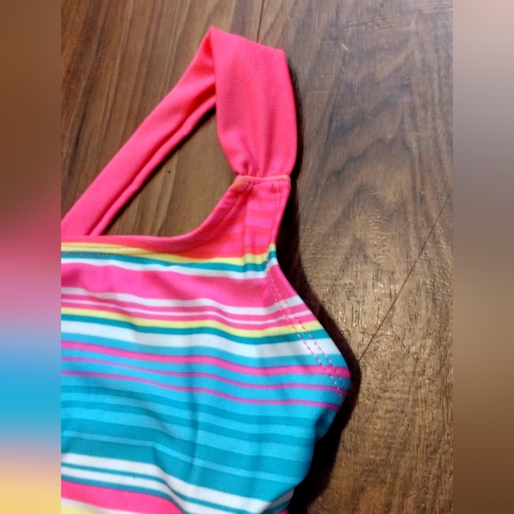 Cat & Jack Girls Size XL Speedo Swimsuit Swim One Piece Youth Multicolor Strip - Picture 7 of 14